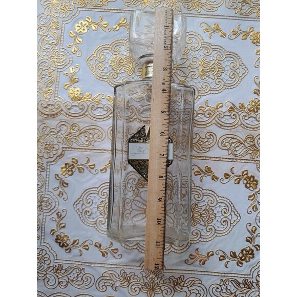 (2) Vintage Schenley Embossed Whiskey Bottle Decanter w/Stoppers 1950’s 1960's - Picture 3 of 9